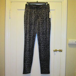 Sanctuary Runway Shimmer Leopard Leggings Anthro (Mafia Mob Wife Core)